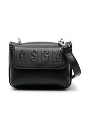 MSGM Kids logo-embossed shoulder bag - Nero