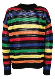 MSGM multicolor striped jumper - Nero
