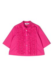 MSGM Kids ruffle-trim detail shirt - Rosa