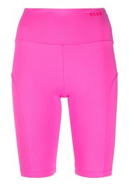 MSGM Shorts a vita alta - Rosa