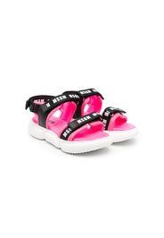 MSGM Kids chunky logo-print sandals - Nero