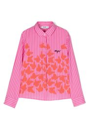 MSGM Kids Camicia Butterfly a maniche lunghe - Rosa