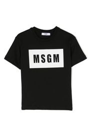 MSGM Kids logo-print cotton T-shirt - Nero