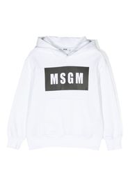 MSGM Kids Felpa con cappuccio - Bianco