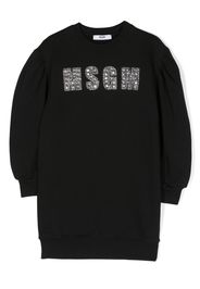 MSGM Kids logo-embellished sweatshirt dress - Nero