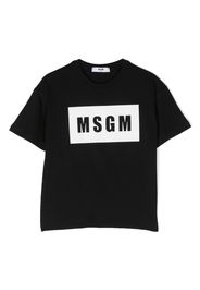 MSGM Kids logo-print cotton T-shirt - Nero