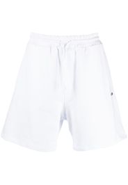 MSGM logo-print cotton shorts - Bianco