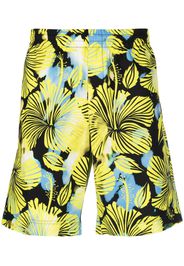 MSGM floral-print track shorts - Nero