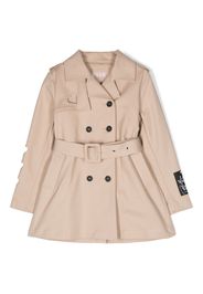 MSGM Kids cut-out hearts trench coat - Toni neutri