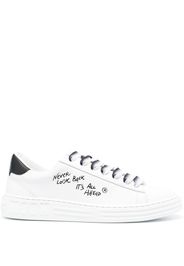 MSGM text-print low-top sneakers - Bianco