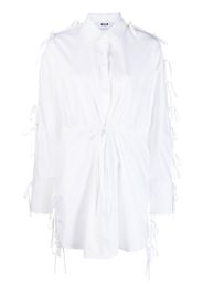 MSGM bow-detail shirtdress - Bianco