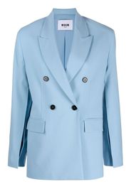 MSGM double-breasted tailored blazer - Blu