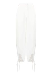 MSGM Pantaloni con vita elasticizzata - Bianco