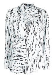 MSGM graphic-print cotton blouse - Bianco