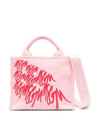 MSGM Borsa tote con stampa - Rosa