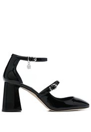 MSGM 85mm patent-finish pumps - Nero