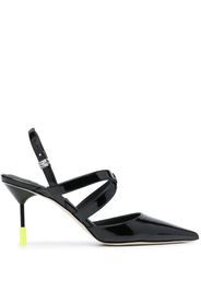 MSGM 95mm pointed leather pumps - Nero