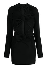 MSGM knot-detail cut-out minidress - Nero