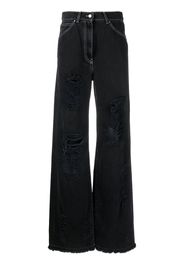 MSGM ripped-detail denim jeans - Nero