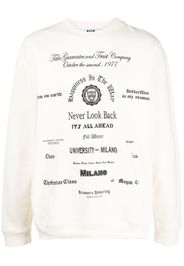 MSGM Felpa con stampa grafica - Toni neutri