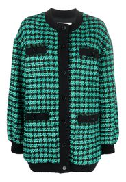 MSGM houndstooth-pattern tweed cardi-coat - Nero