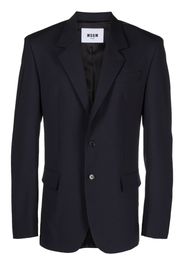 MSGM Blazer monopetto con revers a lancia - Blu