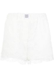 MSGM lace-panelling short shorts - Bianco