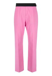 MSGM Pantaloni con banda logo - Rosa