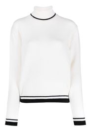 MSGM stripe-edge wool-blend jumper - Bianco