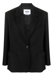 MSGM notched-lapels single-breasted blazer - Nero