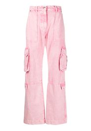 MSGM bleached-effect wide-leg cargo jeans - Rosa