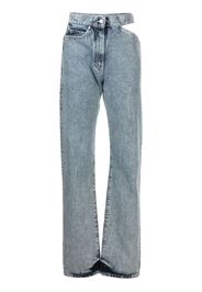 MSGM Jeans dritti con inserti - Blu