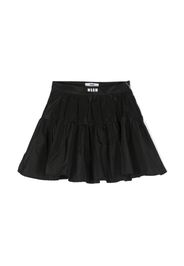 MSGM Kids logo-waistband flared skirt - Nero