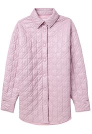 MSGM classic-collar diamond-quilting jacket - Rosa