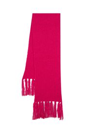 MSGM waffle-knit fringed scarf - Rosa