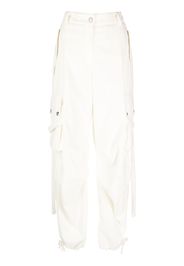 MSGM cotton velvet cargo trousers - Bianco