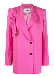 MSGM bow-detail double-breasted blazer - Rosa