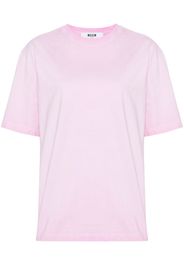 MSGM logo-embroidered cotton T-shirt - Rosa