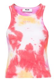 MSGM Canotta con fantasia tie dye - Rosa