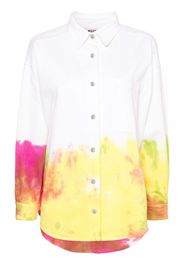 MSGM tie-dye denim shirt - Bianco