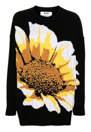 MSGM Maglione a fiori - Nero
