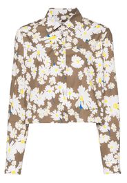 MSGM floral-print cotton shirt - Verde