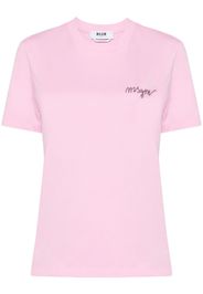 MSGM T-shirt con ricamo - Rosa