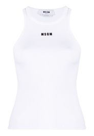 MSGM Canotta con ricamo - Bianco