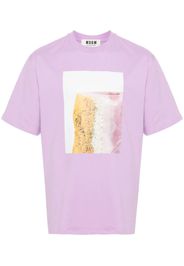 MSGM T-shirt con stampa fotografica x Duccio Maria Gambi - Viola