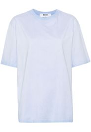 MSGM logo-embroidered cotton T-shirt - Blu