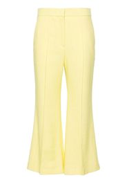 MSGM Pantaloni crop a vita media - Giallo