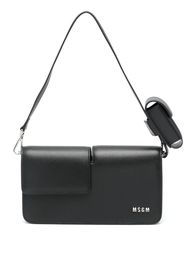 MSGM logo-lettering shoulder bag - Nero