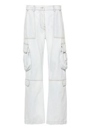 MSGM Jeans dritti a vita media - Blu