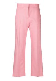 MSGM Pantaloni sartoriali crop a vita media - Rosa